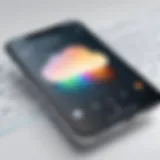 Visual representation of iCloud interface for tracking devices