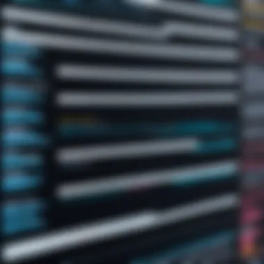 A visual representation of pre-written JavaScript code snippets on a digital interface
