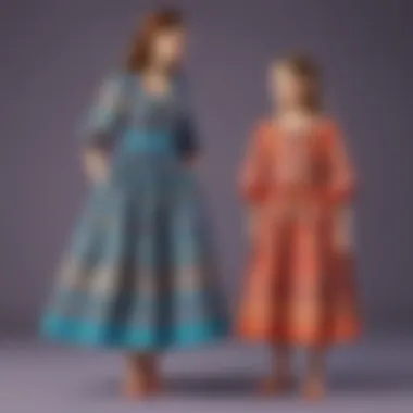 Vibrant colors of Biba mom and daughter dresses