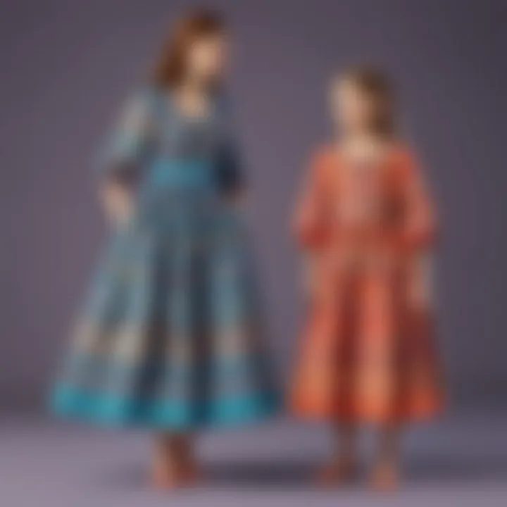 Vibrant colors of Biba mom and daughter dresses