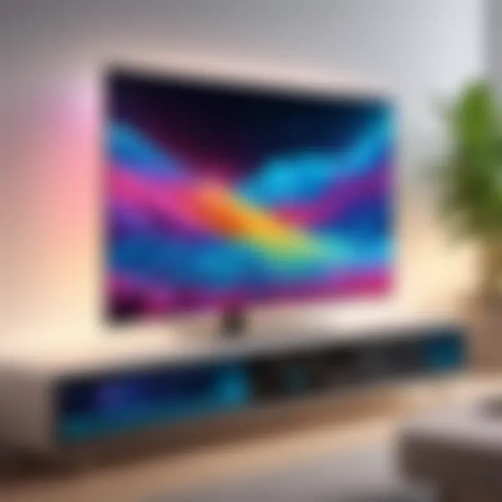 TV with vibrant colors display