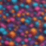 Abstract shapes in vibrant colors