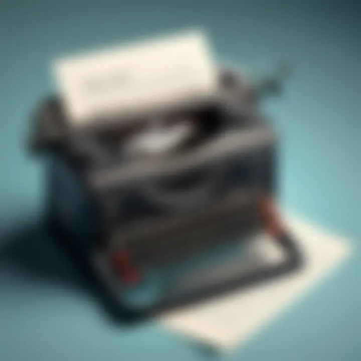 Vintage typewriter with a blank sheet of paper