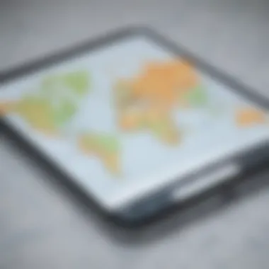 Visualization of device location on global map through Find My Phone feature